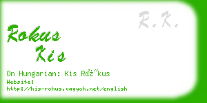 rokus kis business card